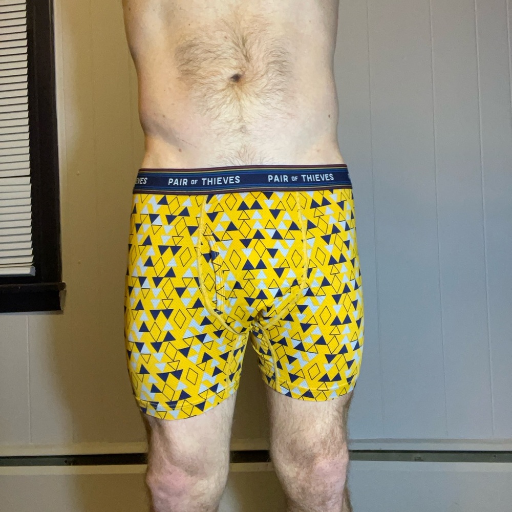 Pair of Thieves Yellow Geometric Boxer Briefs